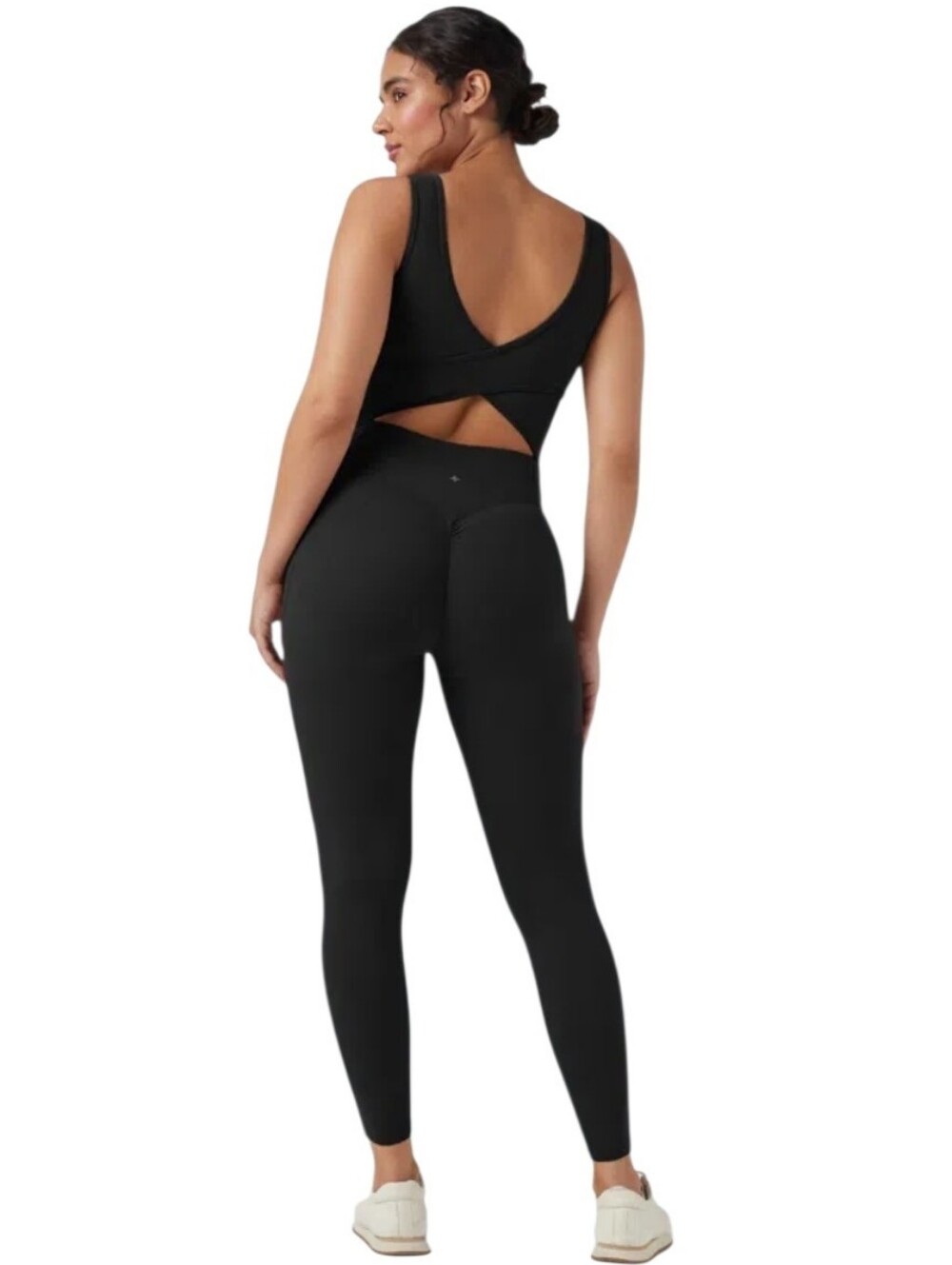 Halara UltraSculpt™ V Neck Tummy Control Butt Lifting Workout Jumpsuit Pockets